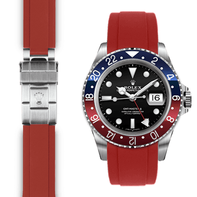 Rolex GMT red rubber watch strap