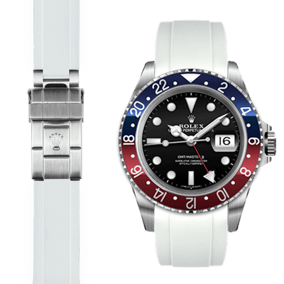 Rolex GMT white  rubber watch strap