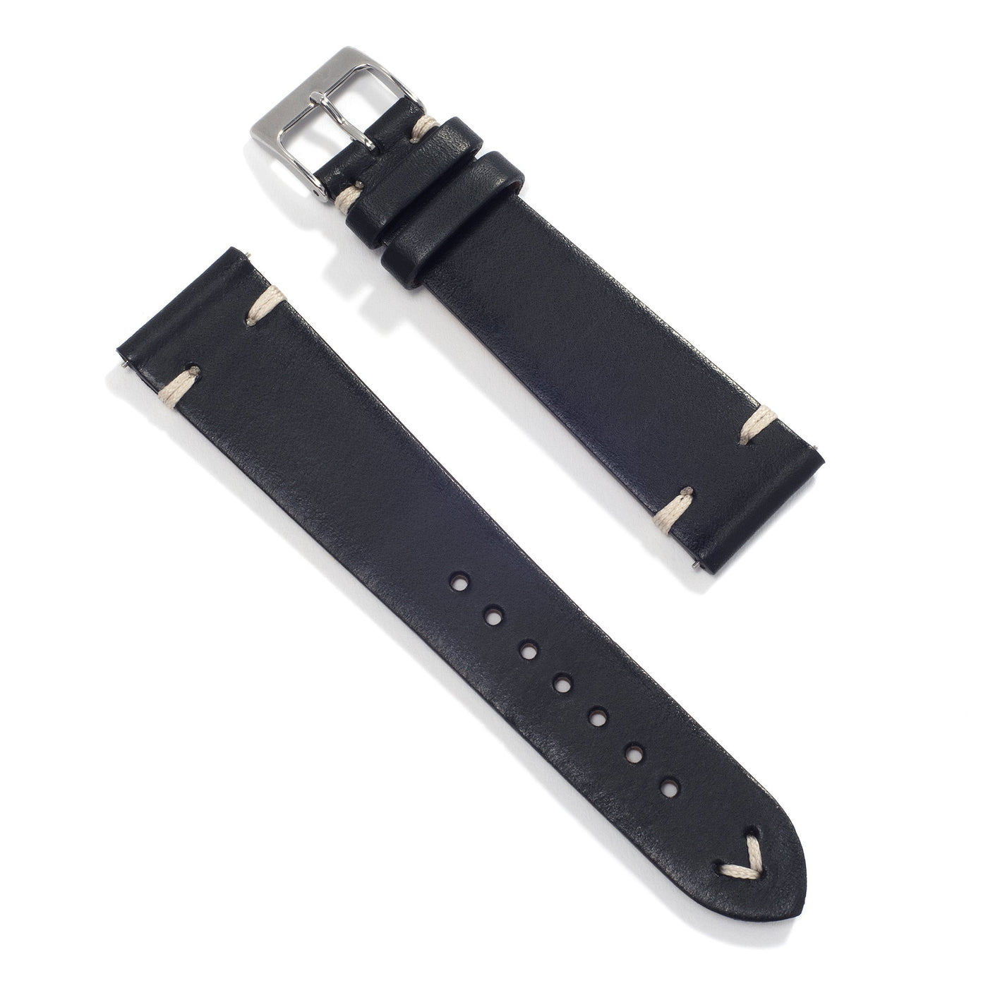 Everest UNIVERSAL BLACK VINTAGE LEATHER WATCH STRAP