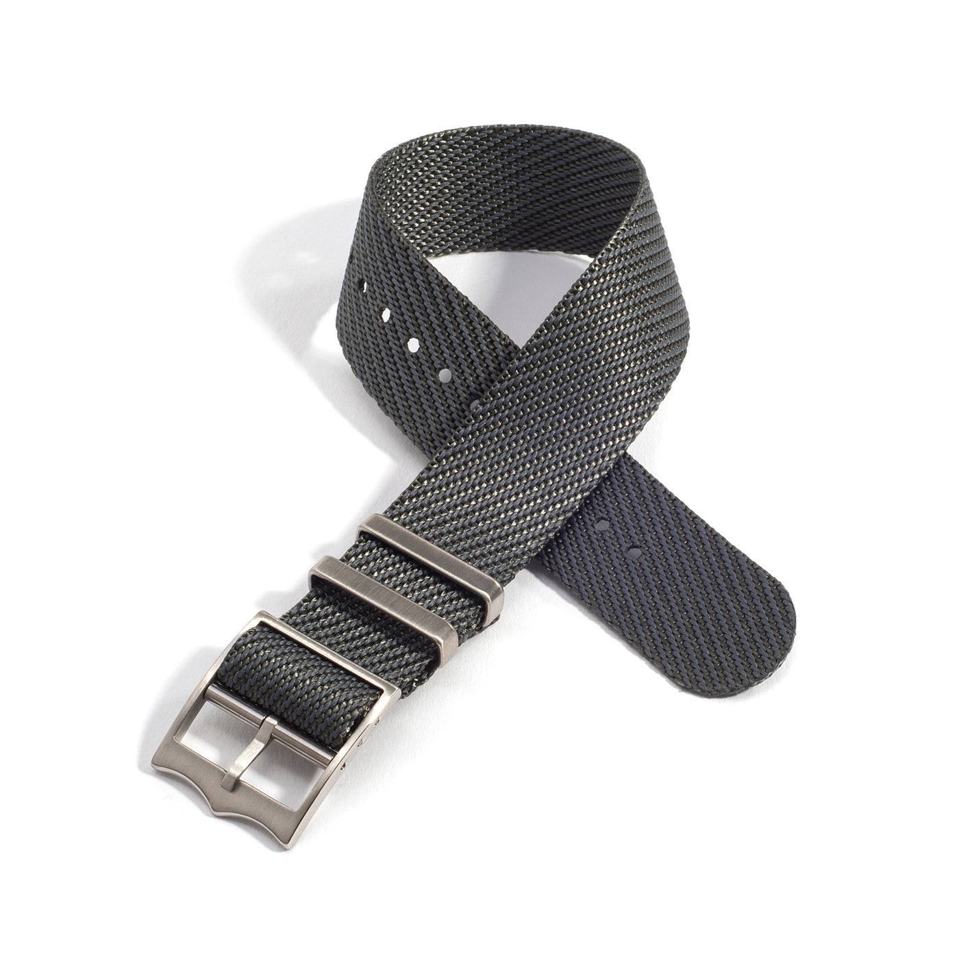 Everest Charcoal Gray NATO-Style Single Pass Nylon Watch Band