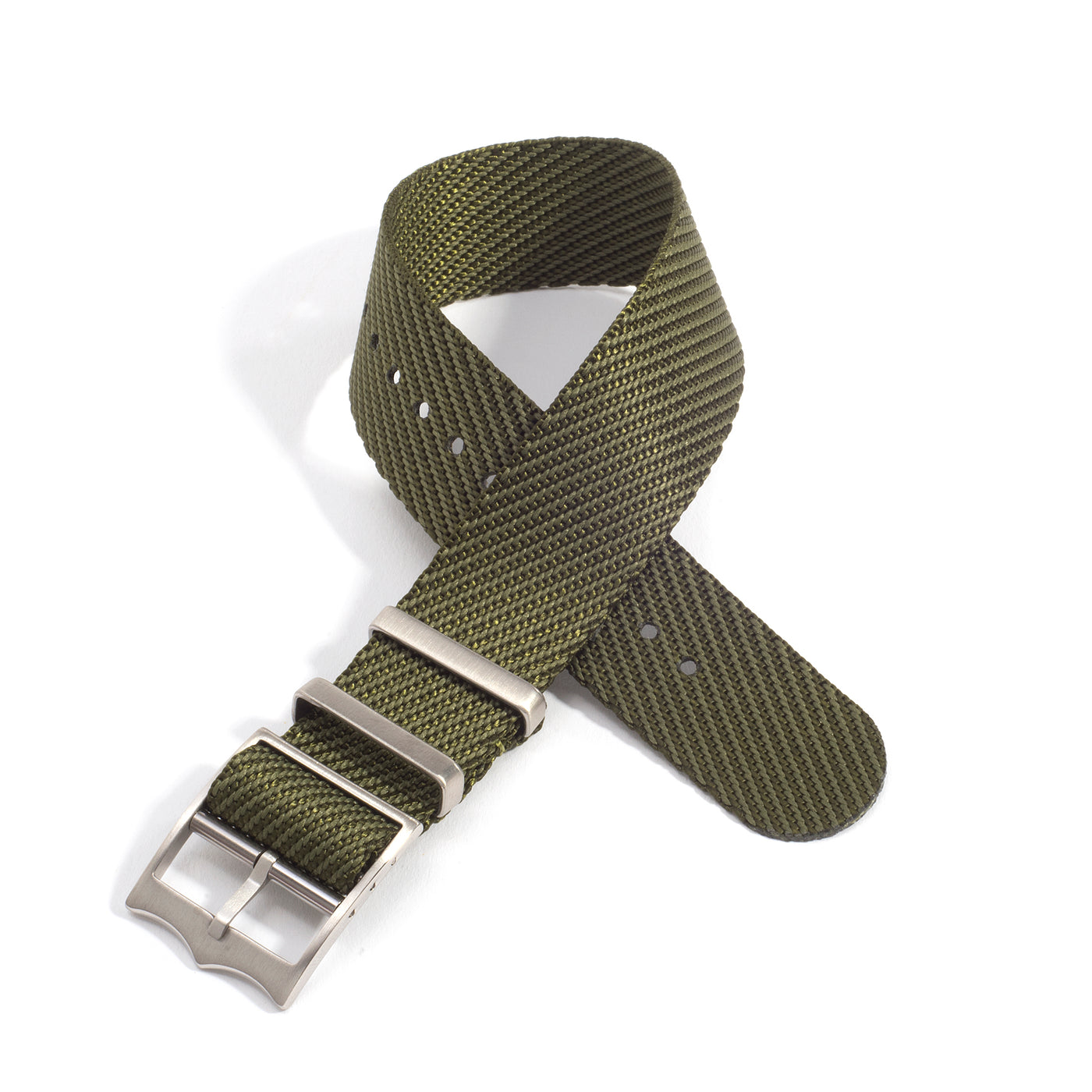 Everest Army Green NATO-Style Single Pass Nylon Watch Band