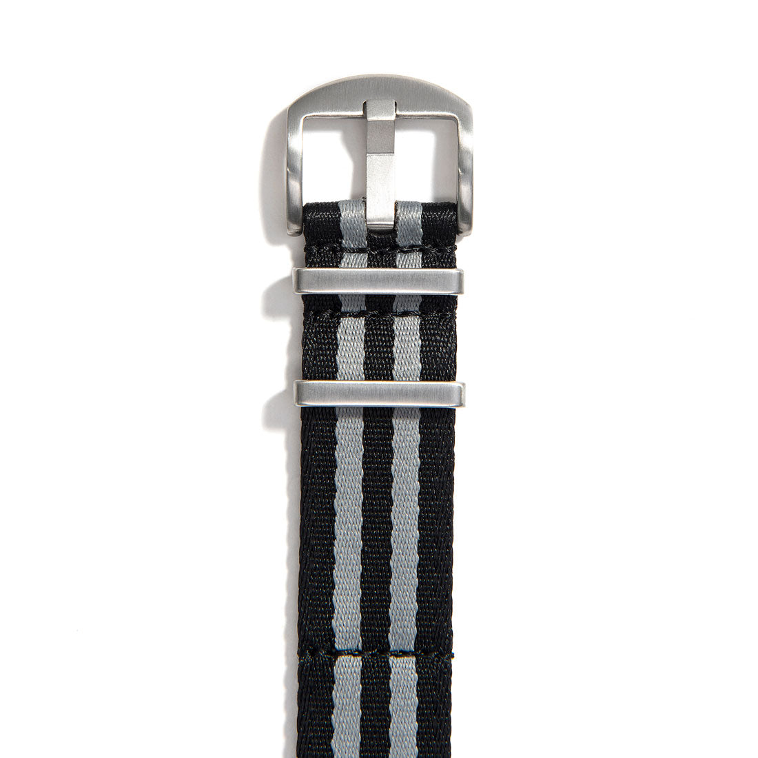 Everest Black & Grey Bond NATO-Style Nylon Watch Band Buckle
