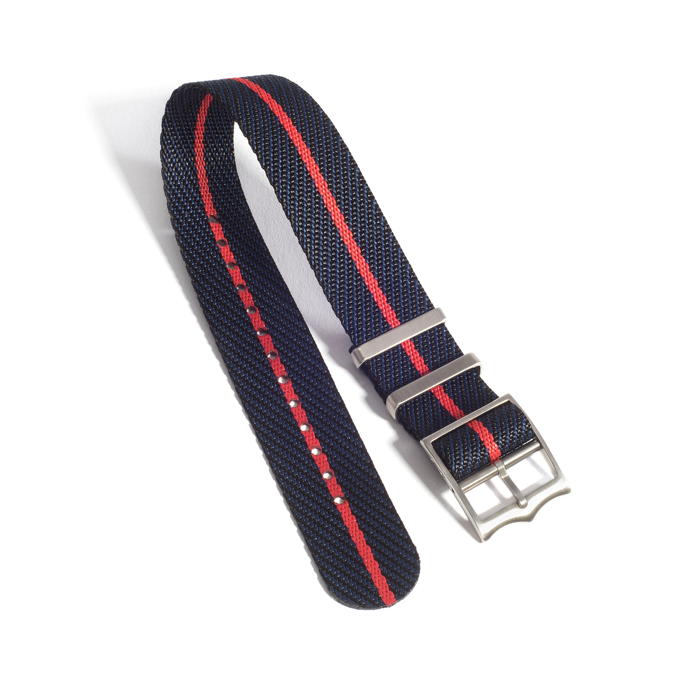 Everest Navy & Red Single Pass Nylon Watch Band | Everest Straps