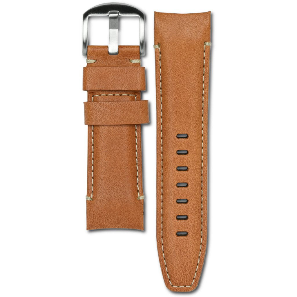 Curved End Leather Strap for Panerai Luminor 44mm Watch Everest Bands