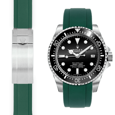 Rolex Sea Dweller green rubber watch strap