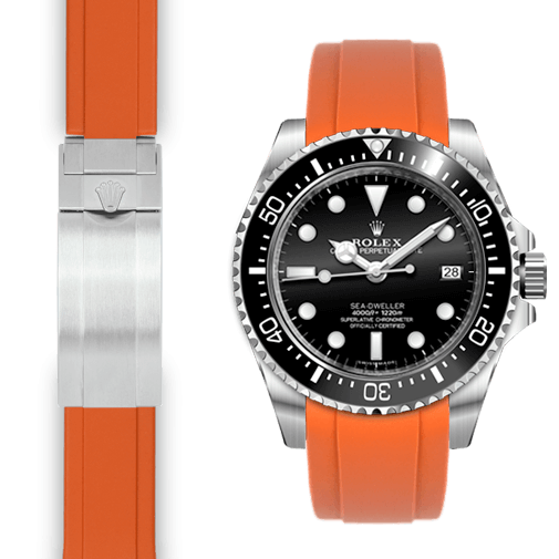 Rolex Sea Dweller orange rubber watch strap