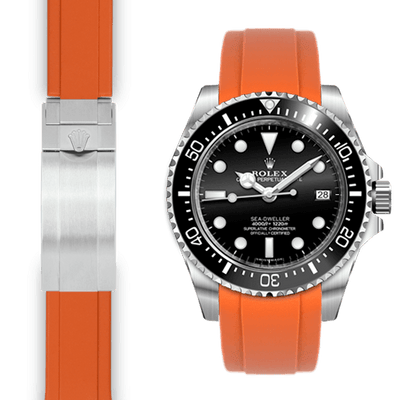 Rolex Sea Dweller orange rubber watch strap
