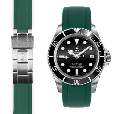Rolex Sea Dweller green rubber watch strap