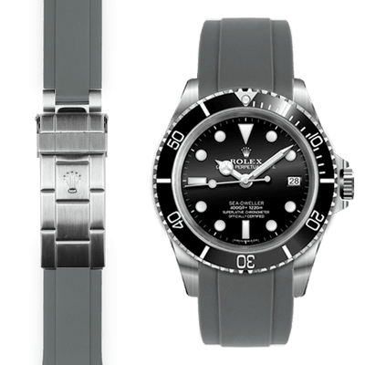 Rolex Sea Dweller grey rubber watch strap