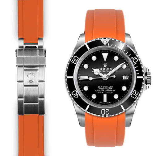 Rolex Sea Dweller orange rubber watch strap