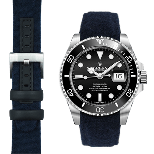 Curved End Nylon Strap for Rolex Submariner Ceramic Watch Everest Bands