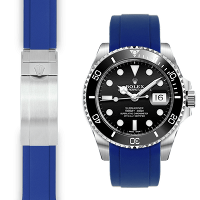 Rolex Submariner blue rubber watch strap