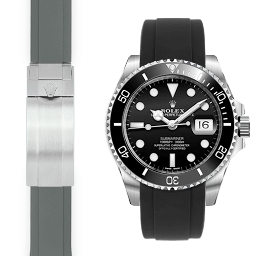 Black rubber rolex deals