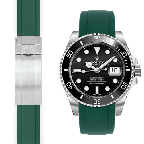 Rolex Submariner green rubber watch strap