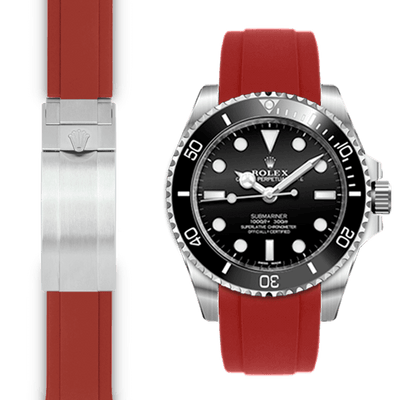 Rolex Submariner red rubber watch strap