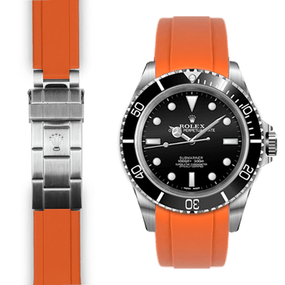 Rolex Submariner orange rubber watch strap