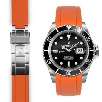 Rolex Submariner orange rubber watch strap