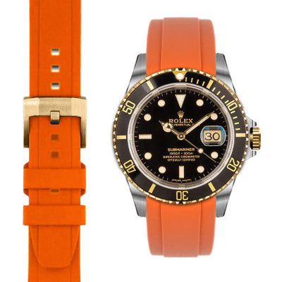 Orange Rubber / Gold Buckle / Standard