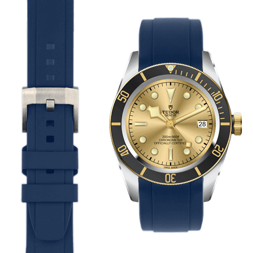 Fifty Eight Cinturino Gomma Tudor Curved End Rubber Strap For