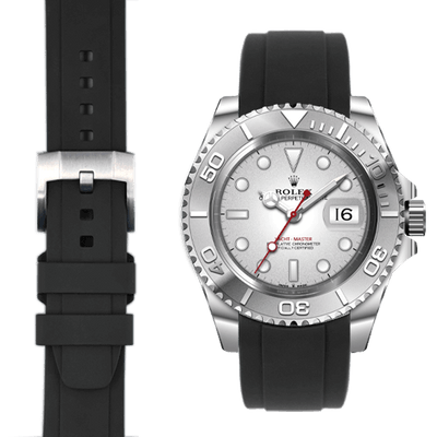 Rolex yacht hotsell master black rubber