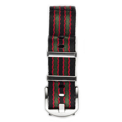 Everest Vintage NATO-Style Bond Black Nylon Watch Band