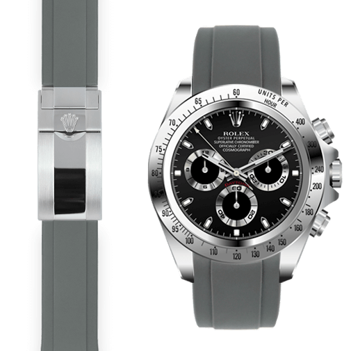 Rolex daytona steel rubber strap top