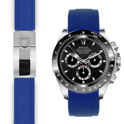 Rolex Daytona blue rubber deployant watch band
