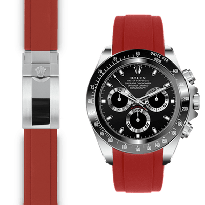 Rolex Daytona red rubber deployant watch band