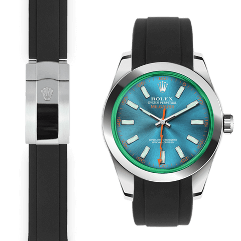 Rolex milgauss rubber strap cheap