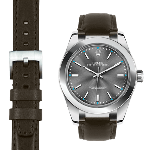 Rolex oyster perpetual new arrivals on leather strap