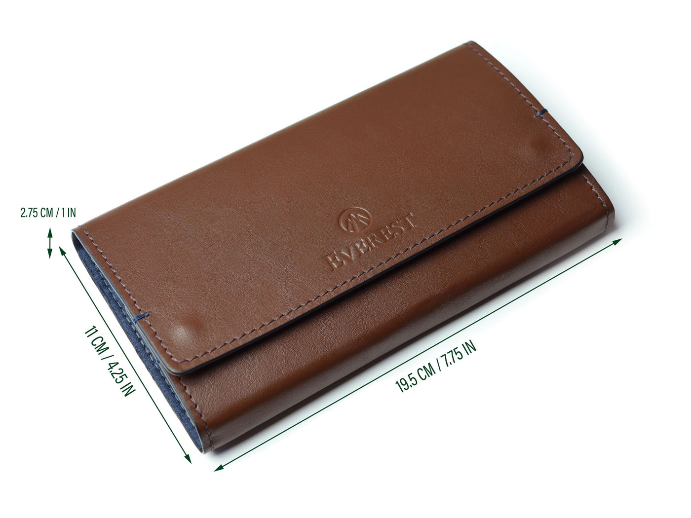 Everest 3 Slot Watch Wallet Brown dimensions