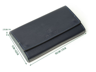 Everest 3 Slot Watch Wallet Blue dimensions