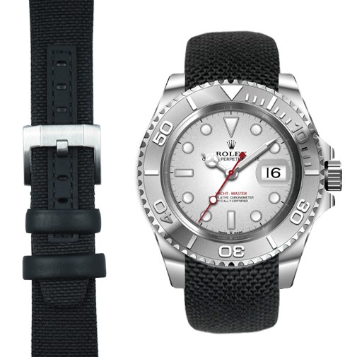 Black Nylon / Silver Buckle