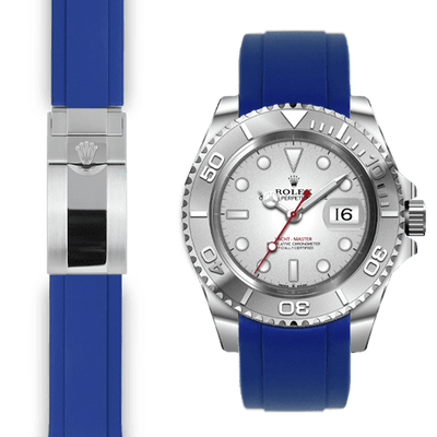 Rolex Yacht Master Blue rubber deployant watch strap