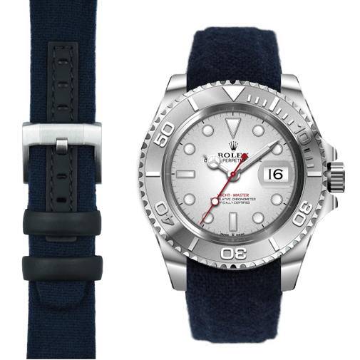 Curved End Nylon Strap for Rolex Yacht Master Everest Bands